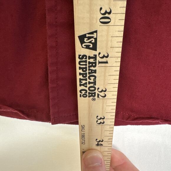 Duck Head Men’s Burgundy Red Button Down Long Sleeve Shirt Size Medium - Picture 7 of 10